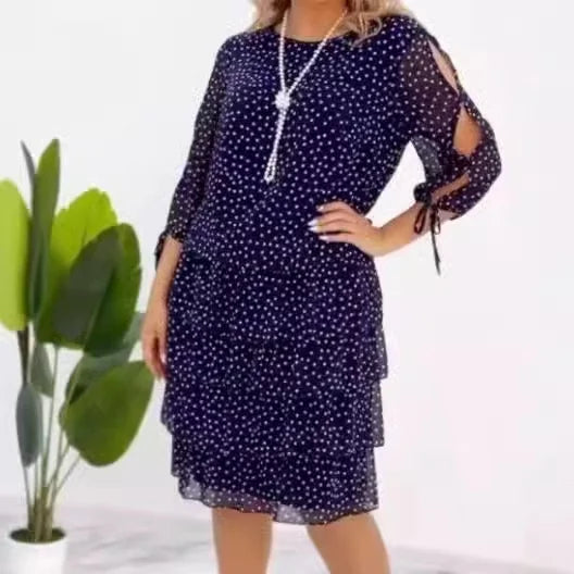 Vestido elegante Fleur™ con estampado de lunares